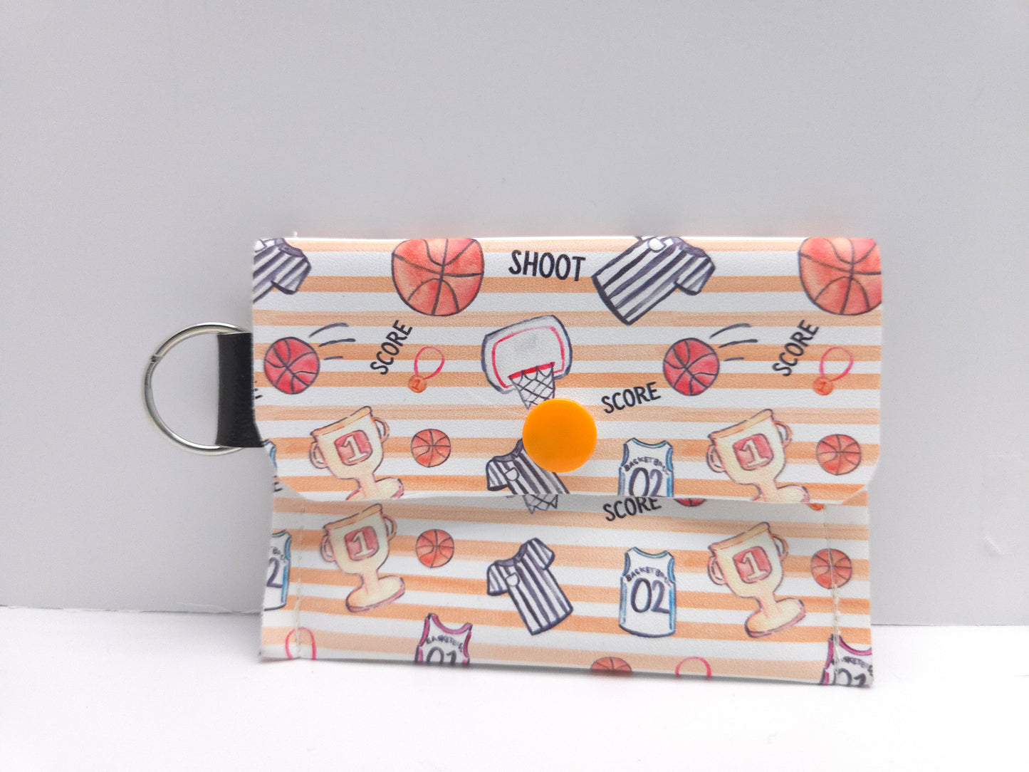 Basketball Single Pocket Card Wallet Ready To Ship