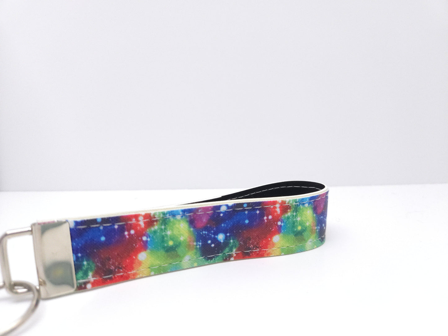 Rainbow Galaxy Two Layer Key Fob  Ready To Ship