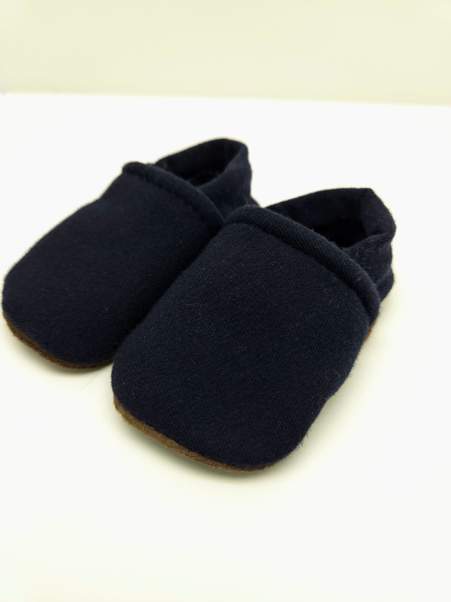 0-3 Flannel Navy Solid Everyday Shoes - Ready To Ship