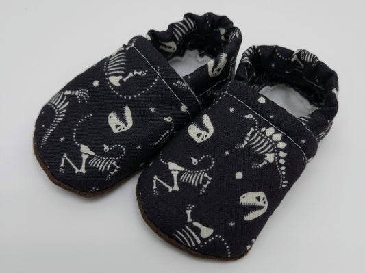 0-3 Flannel Dino Bones Everyday Shoes - Ready To Ship