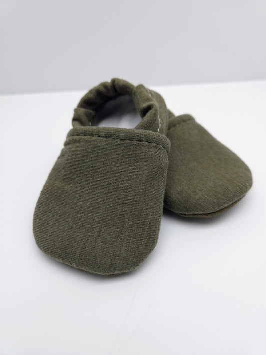 6-12 Flannel Heathered Olive Everyday Shoes - Ready To Ship