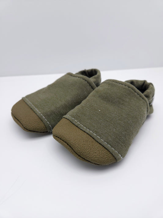 12-18 Flannel Heathered Olive w. TG Everyday Shoes - Ready To Ship